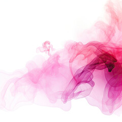 Fototapeta na wymiar Pink and Red Smoke on White Background