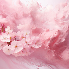Close Up of Pink Flowers on White Background