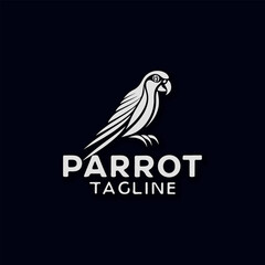 parrot modern logo vector design