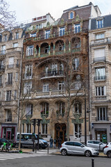 Fototapeta na wymiar Lavirotte Building by Jules Lavirotte in Paris, France