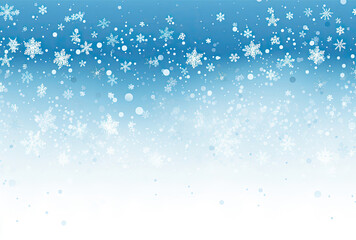 Blue and White Background With Snow Flakes