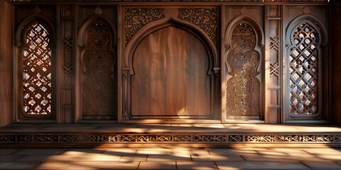 Abstract Islamic interior oriental lanterns gate arches door Ramadan Lantern mosque interior,Islamic interior lantern gate arches archway columns door Ramadan Lantern.