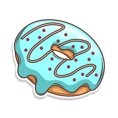 Delicious donut vector hand draw illustration