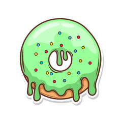 Delicious donut vector hand draw illustration