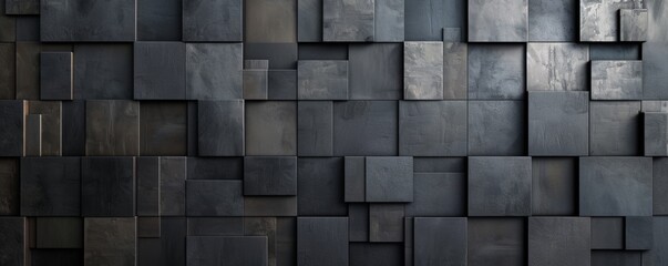 Black Wall With Squares