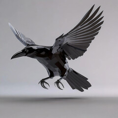 날아다니는 까마귀 조형물