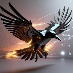 멋진 까마귀 조형물