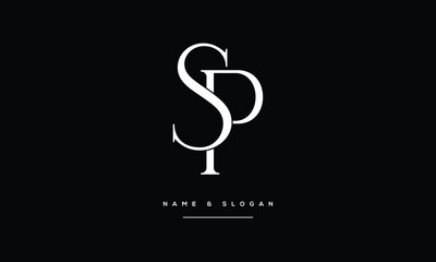 SP, PS, Abstract Letters Logo Monogram