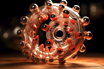 Bringing to life the intricate dance of atoms - obrazy, fototapety, plakaty