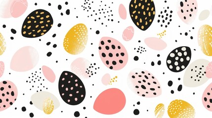 Abstract Easter Egg Pattern with Pastel Tones
