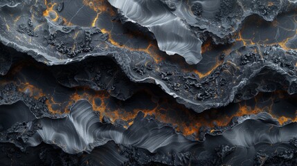 Close Up of Black and Orange Pattern