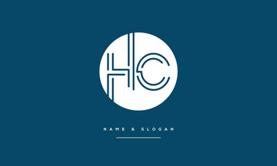 HC, CH, H, C, Abstract Letters Logo Monogram