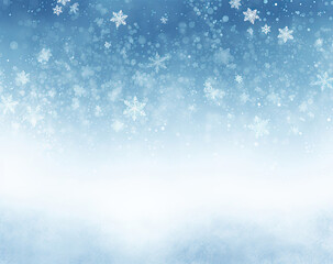 Naklejka premium Blue and White Background With Snow Flakes