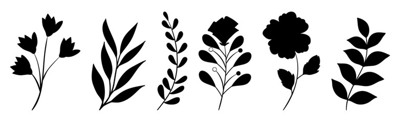 floral leaf and flower