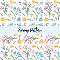 Abstract flower pattern decoration with colorful flower