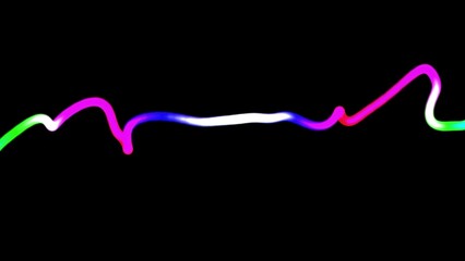 Beautiful illustration of colorful irregular path on plain black background