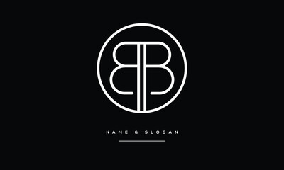 B, BB, Abstract Letters Logo monogram