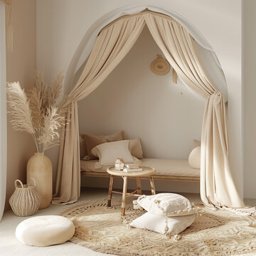 d&eacute;cor boh&egrave;me beige