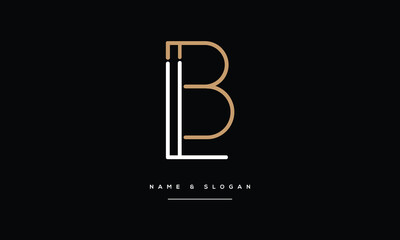 BL, BL, Abstract Letters Logo Monogram