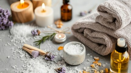 Fototapeta na wymiar Choosing the right spa and wellness products