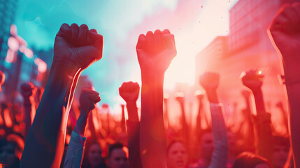 Marching with Purpose: Fists as Symbols of Resistance and Resilience in Protests