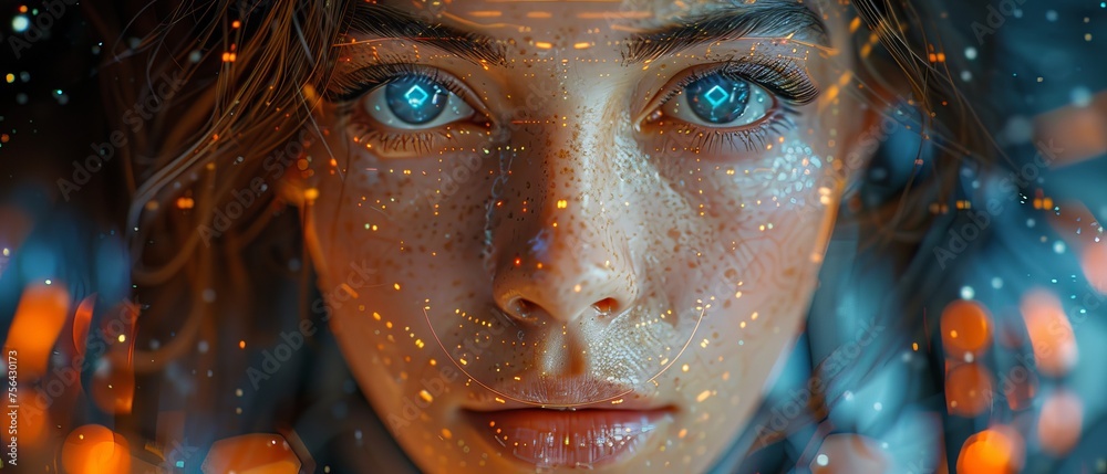 Fototapete chatbot with ai dialogue with user through smart phone app. ai online chat bot on smartphone screen.