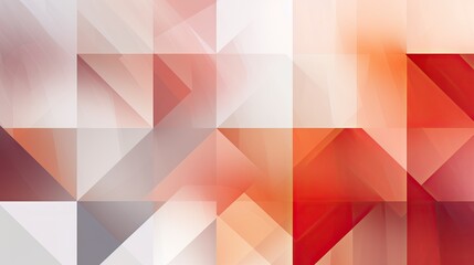 Red and White Abstract Background With Triangles