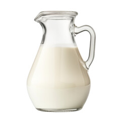 jug of milk isolated on transparent background cutout