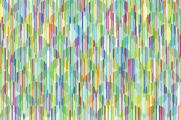 Illustration wallpaper the multicolor line with circle on white background.