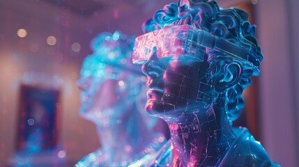 Futuristic renaissance digital sculptures