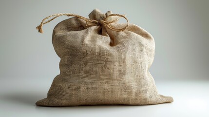 This flax eco bag is simple but effective - obrazy, fototapety, plakaty