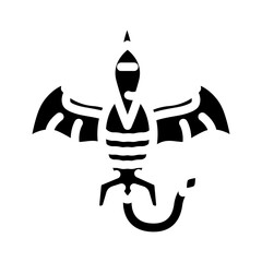 pteranodon dinosaur animal glyph icon vector. pteranodon dinosaur animal sign. isolated symbol illustration © sevector