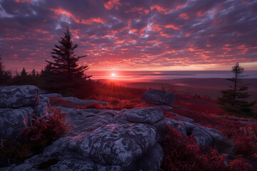Dolly Sods Sunrise.AI generated