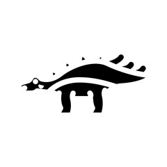 kentrosaurus dinosaur animal glyph icon vector. kentrosaurus dinosaur animal sign. isolated symbol illustration