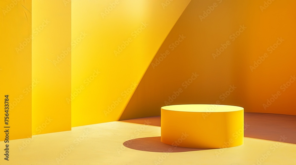 Wall mural Minimalist yellow interior