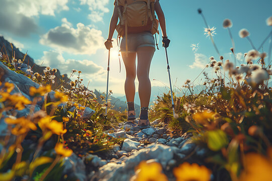 Nordic walking or hiking
