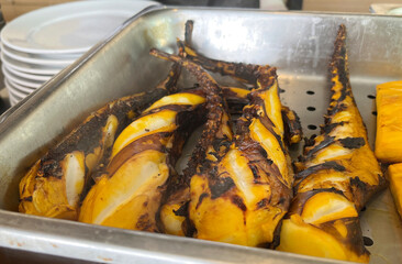 Octopus, grilled seafood
