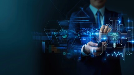 The Suit-wearing Innovator Engaging With a Virtual Reality Interface. Generative AI