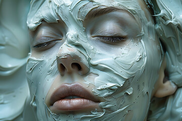 Facial skin care, use of alginate mask