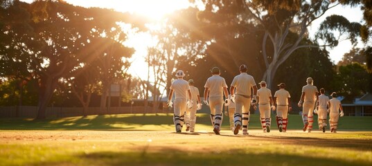 Cricket team spirit   intimate moments of unity, bonding, and victory celebration in a cricket team.