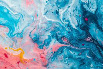 Abstract fluid watercolor flowing and swirling colorful background.
