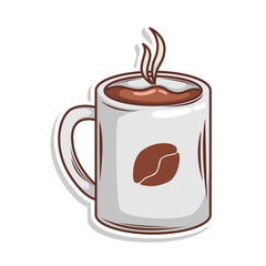 Coffee drink in cup illustration