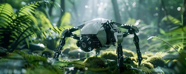 Fotobehang Robotic wildlife in natural habitats the intersection of technology and nature © Jiraphiphat