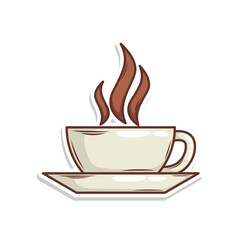 Coffee drink in cup illustration