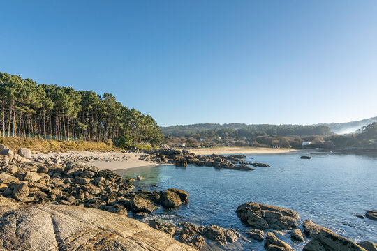 Playa de Area de Bon, en Bueu (Galicia, Espa&ntilde;a)