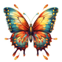 beautiful butterfly isolated on transparent background