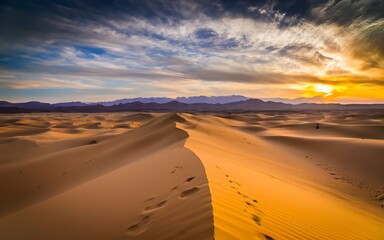 sunset in the desert