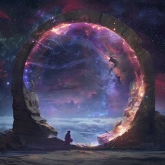 An entrance to a different universe. Stargate and Gateway
