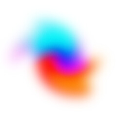 Fototapeta premium Colourful gradient abstract shape with noise texture