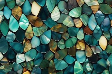 Foto op geborsteld aluminium Brandhout textuur background with stones